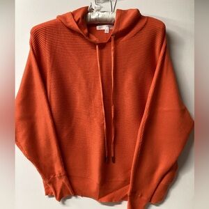 Chelsea & Theodore Orange Hooded Sweater